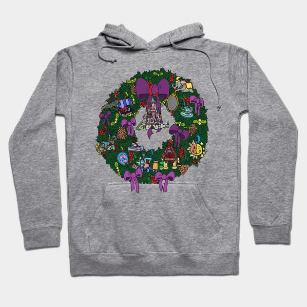 Disneyland Paris - Fantasyland Wreath Hoodie by JennyGreneIllustration